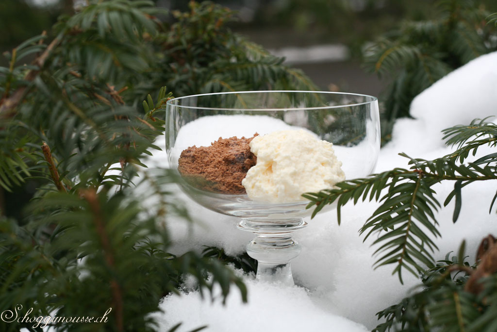 Weisse- und Milchschokoladenmousse