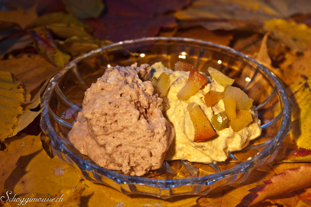 Zwetschgenmousse und Apfel-Zimtmousse